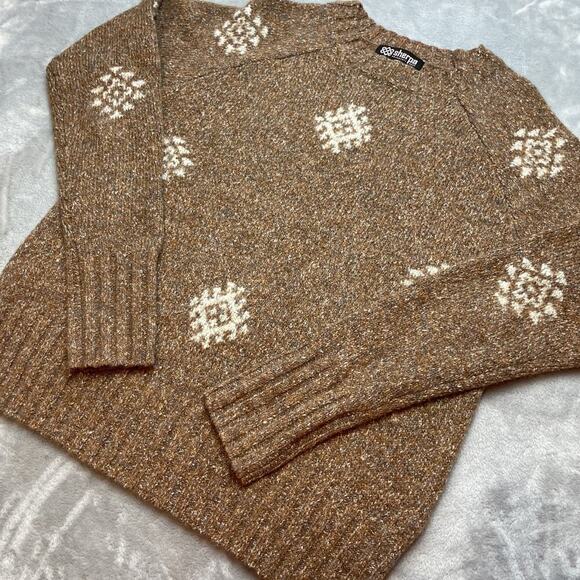 Sherpa Adventure Gear Vindo Crew Sweater Womens M Brown Wool Blend Raglan Sleeve - Picture 2 of 9